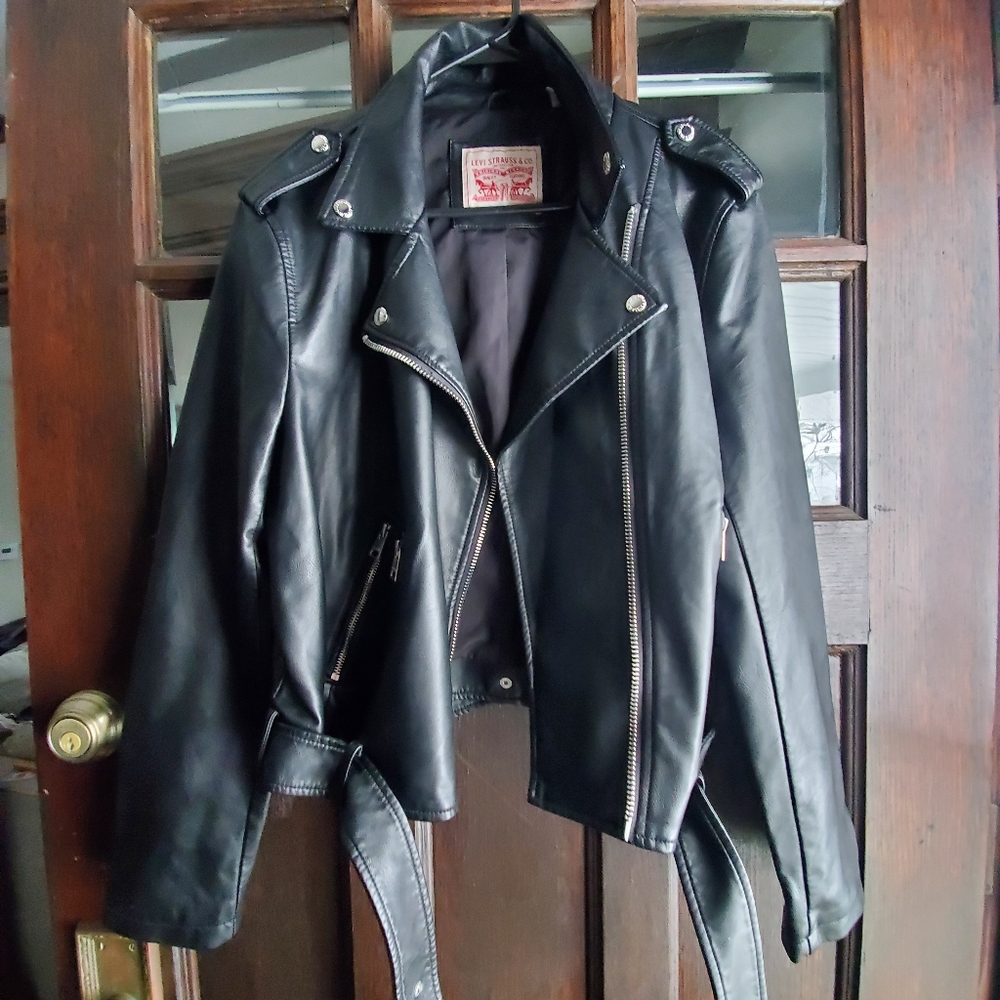 Faux Levi Leather Jacket
